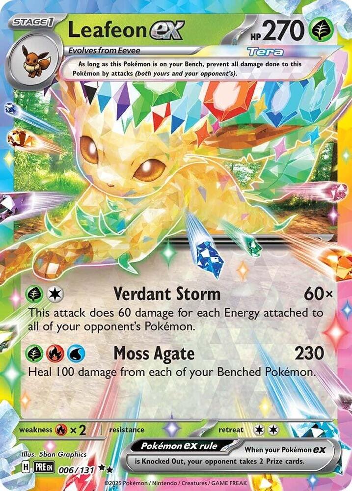 Leafeon ex (006/131) [Scarlet & Violet: Prismatic Evolutions] | I Want That Stuff Brandon