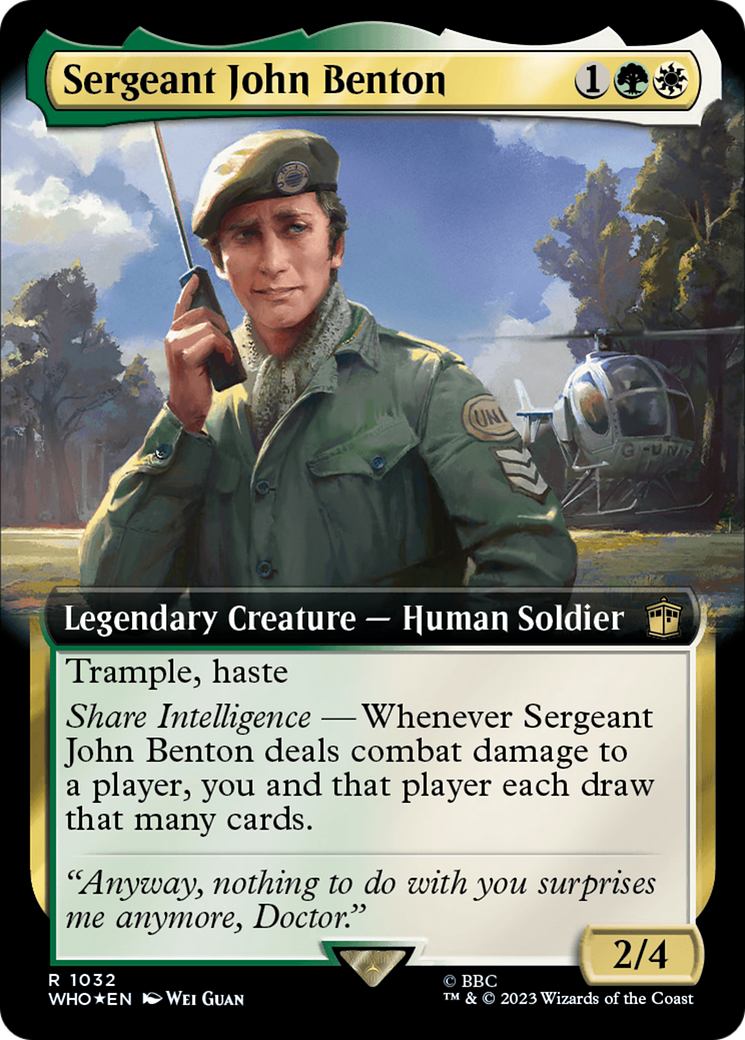 Sergeant John Benton (Extended Art) (Surge Foil) [Doctor Who] | I Want That Stuff Brandon
