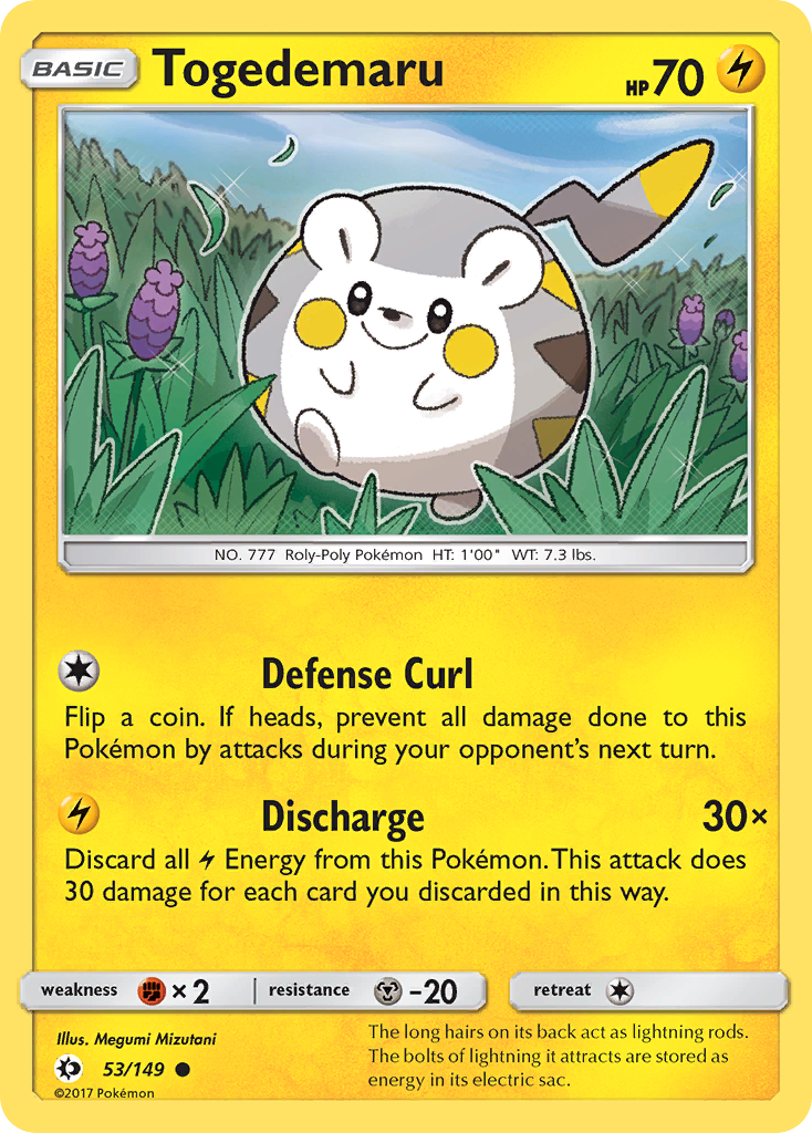 Togedemaru (53/149) [Sun & Moon: Base Set] | I Want That Stuff Brandon