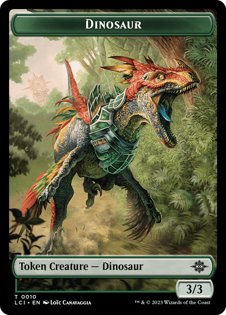 Dinosaur Egg // Dinosaur (0010) Double-Sided Token [The Lost Caverns of Ixalan Tokens] | I Want That Stuff Brandon