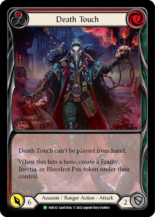 Death Touch (Red) [FAB132] (Promo)  Rainbow Foil | I Want That Stuff Brandon