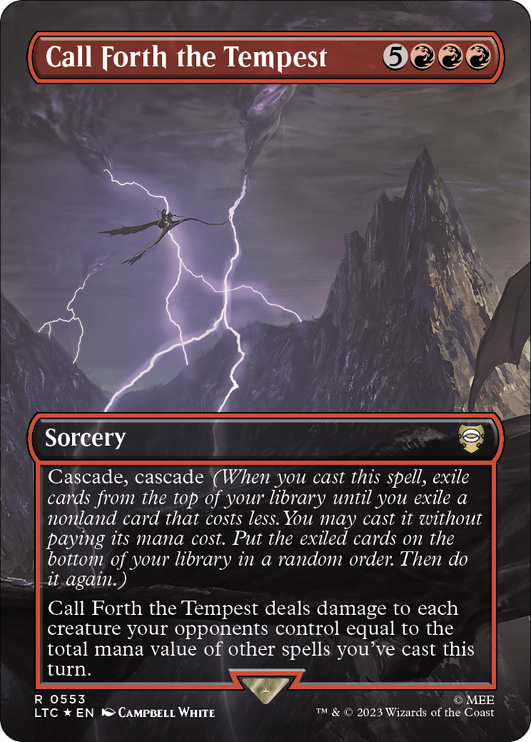 Call Forth the Tempest (Borderless) (Surge Foil) [The Lord of the Rings: Tales of Middle-Earth Commander] | I Want That Stuff Brandon