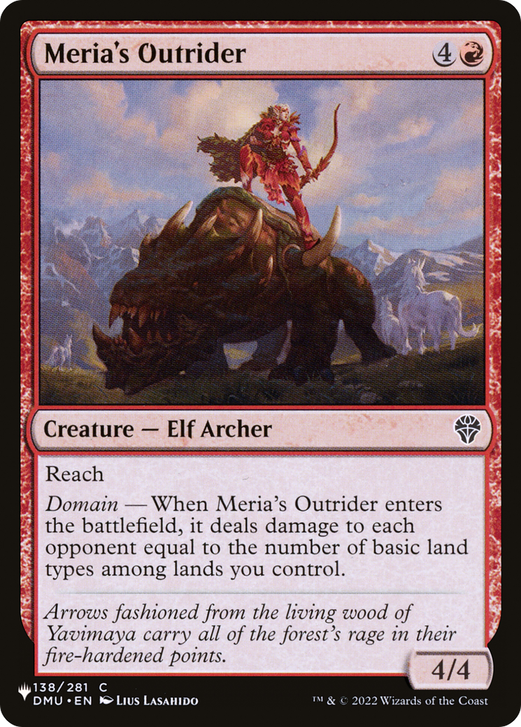 Meria's Outrider [The List Reprints] | I Want That Stuff Brandon