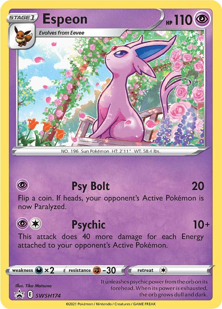 Espeon (SWSH174) [Sword & Shield: Black Star Promos] | I Want That Stuff Brandon