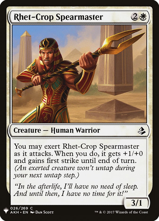 Rhet-Crop Spearmaster [Mystery Booster] | I Want That Stuff Brandon