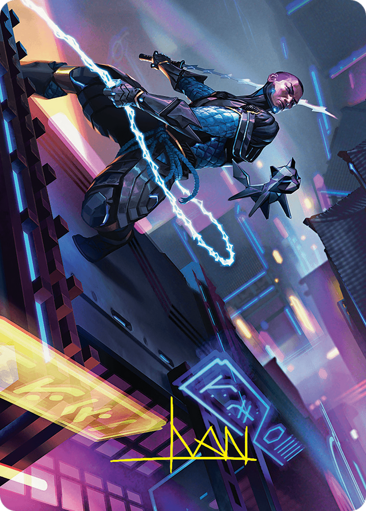 Kaito, Cunning Infiltrator Art Card (51/54) (Gold-Stamped Signature) [Foundations Art Series] | I Want That Stuff Brandon