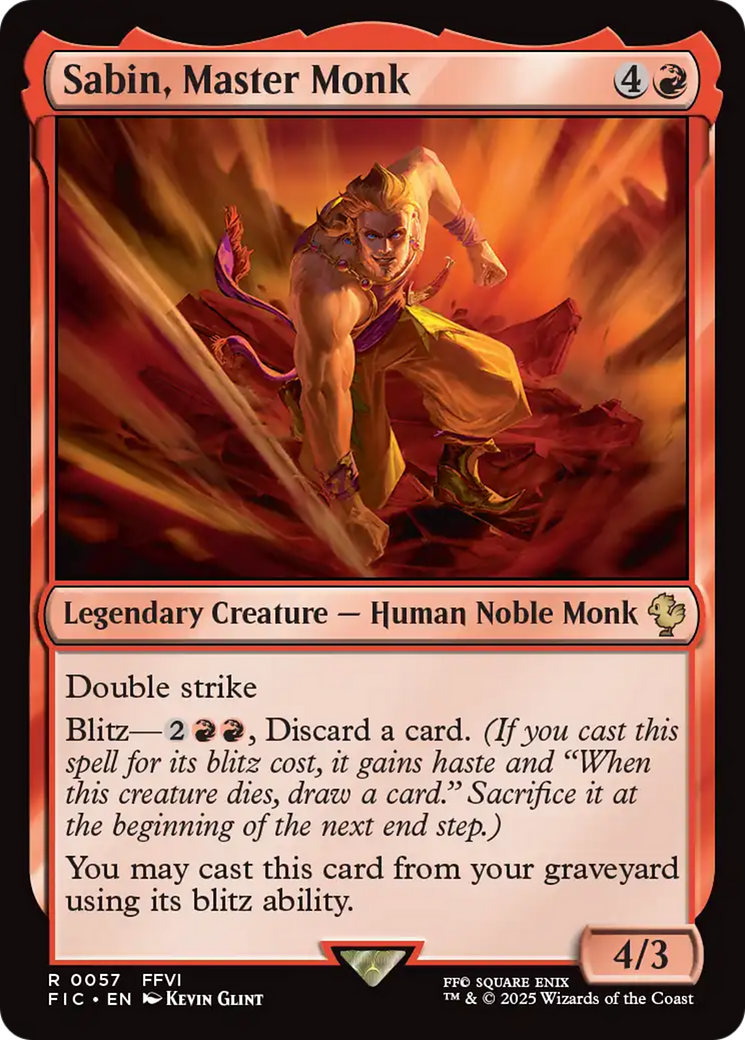 Sabin, Master Monk [FINAL FANTASY Commander] | I Want That Stuff Brandon