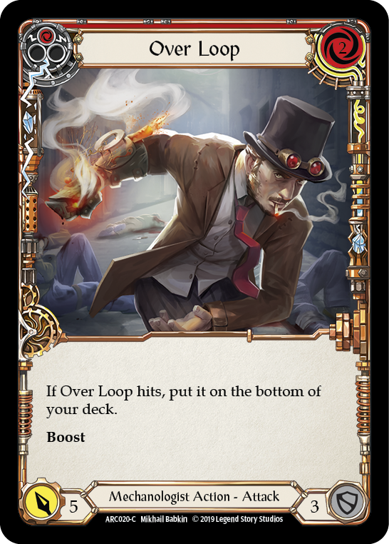 Over Loop (Red) [ARC020-C] (Arcane Rising)  1st Edition Rainbow Foil | I Want That Stuff Brandon
