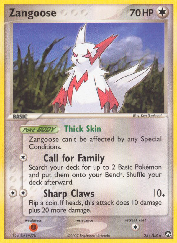 Zangoose (25/108) [EX: Power Keepers] | I Want That Stuff Brandon