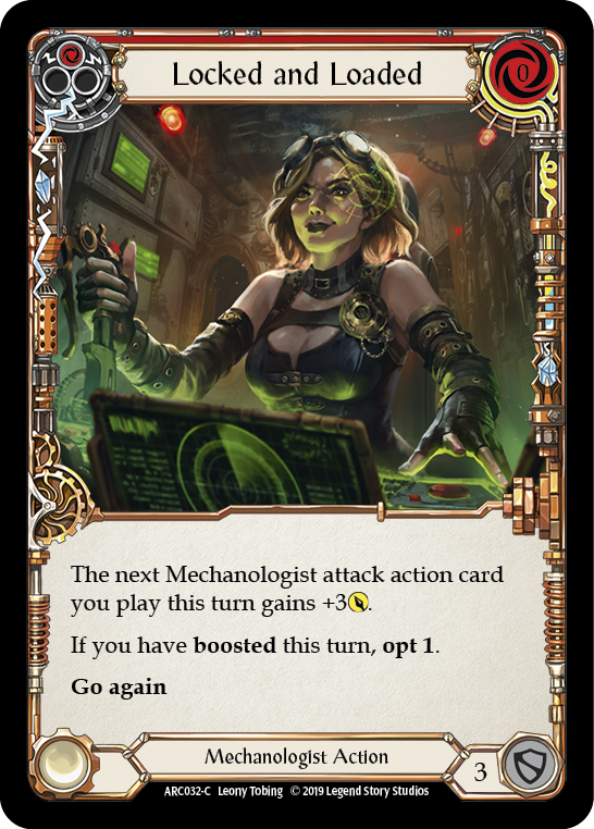 Locked and Loaded (Red) [ARC032-C] (Arcane Rising)  1st Edition Rainbow Foil | I Want That Stuff Brandon
