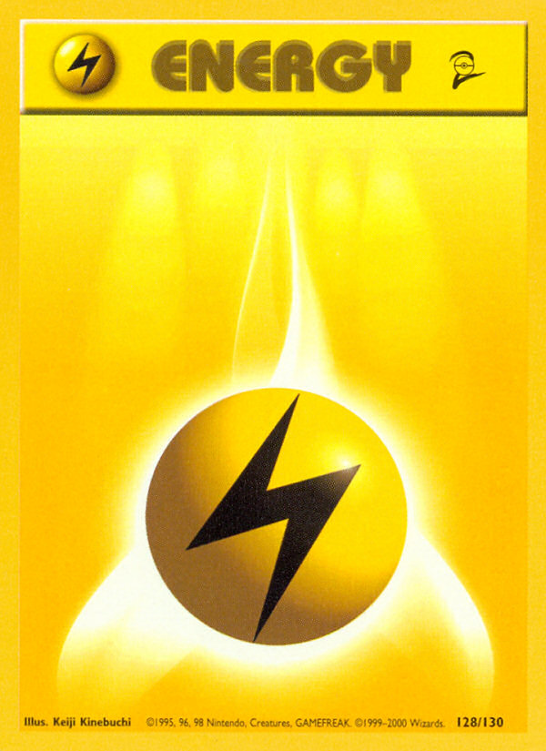Lightning Energy (128/130) [Base Set 2] | I Want That Stuff Brandon