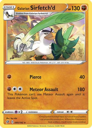 Galarian Sirfetch'd (095/192) (Theme Deck Exclusive) [Sword & Shield: Rebel Clash] | I Want That Stuff Brandon