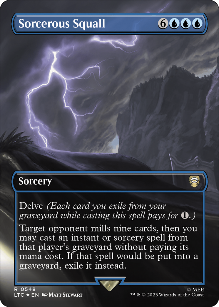 Sorcerous Squall (Borderless) (Surge Foil) [The Lord of the Rings: Tales of Middle-Earth Commander] | I Want That Stuff Brandon