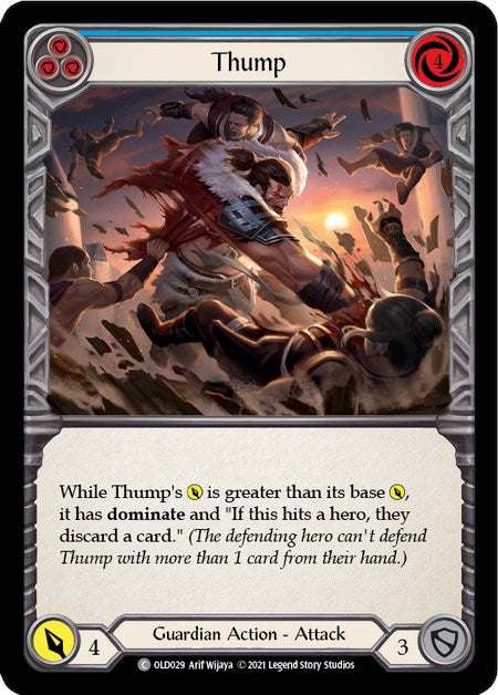 Thump (Blue) [OLD029] (Tales of Aria Oldhim Blitz Deck)  1st Edition Normal | I Want That Stuff Brandon