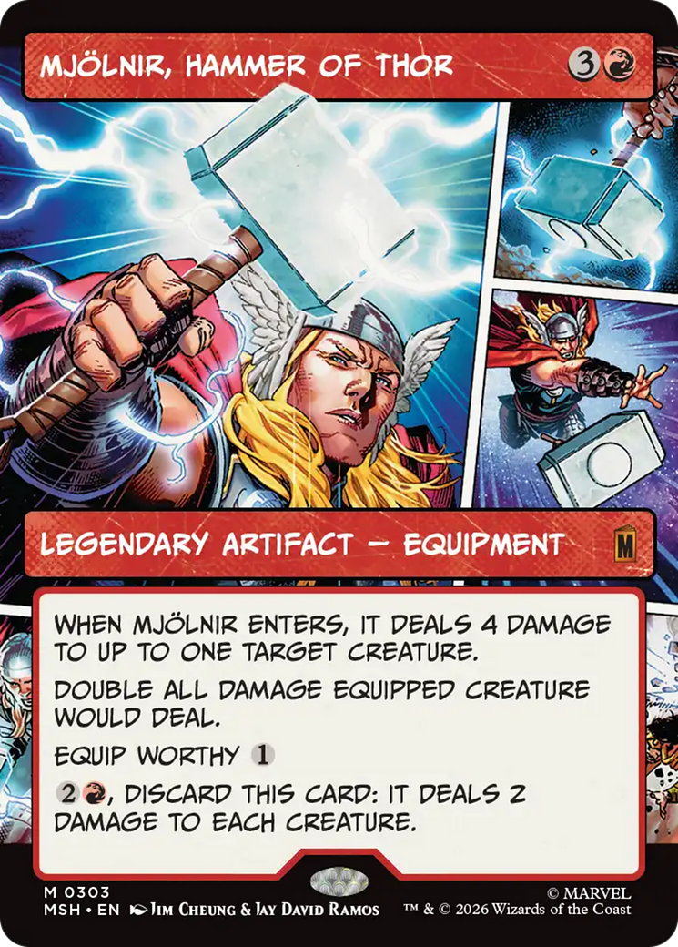 Mjolnir, Hammer of Thor (Borderless) (0303) [Marvel Super Heroes] | I Want That Stuff Brandon