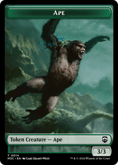 Ape (Ripple Foil) // Plant Double-Sided Token [Modern Horizons 3 Commander Tokens] | I Want That Stuff Brandon