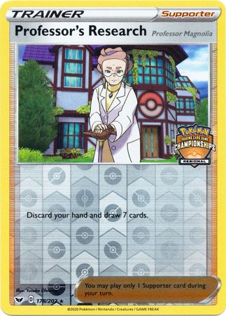 Professor's Research (178/202) (Regional Championship Promo) [Sword & Shield: Base Set] | I Want That Stuff Brandon