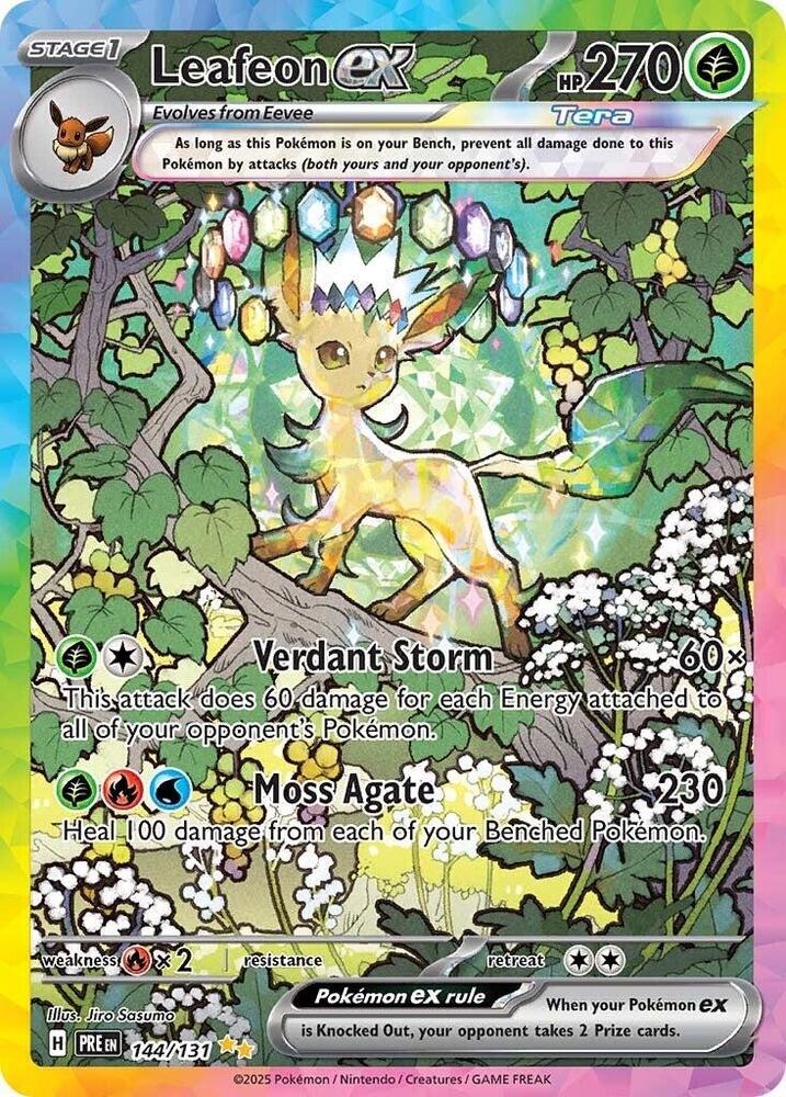 Leafeon ex (144/131) [Scarlet & Violet: Prismatic Evolutions] | I Want That Stuff Brandon