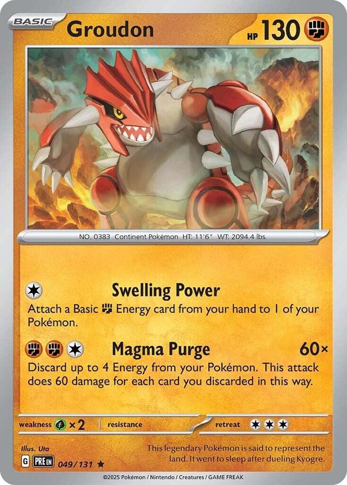 Groudon (049/131) [Scarlet & Violet: Prismatic Evolutions] | I Want That Stuff Brandon