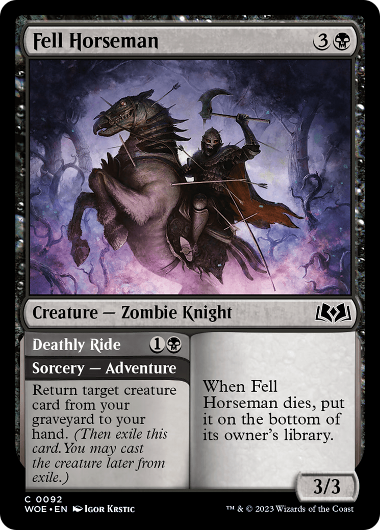 Fell Horseman // Deathly Ride [Wilds of Eldraine] | I Want That Stuff Brandon