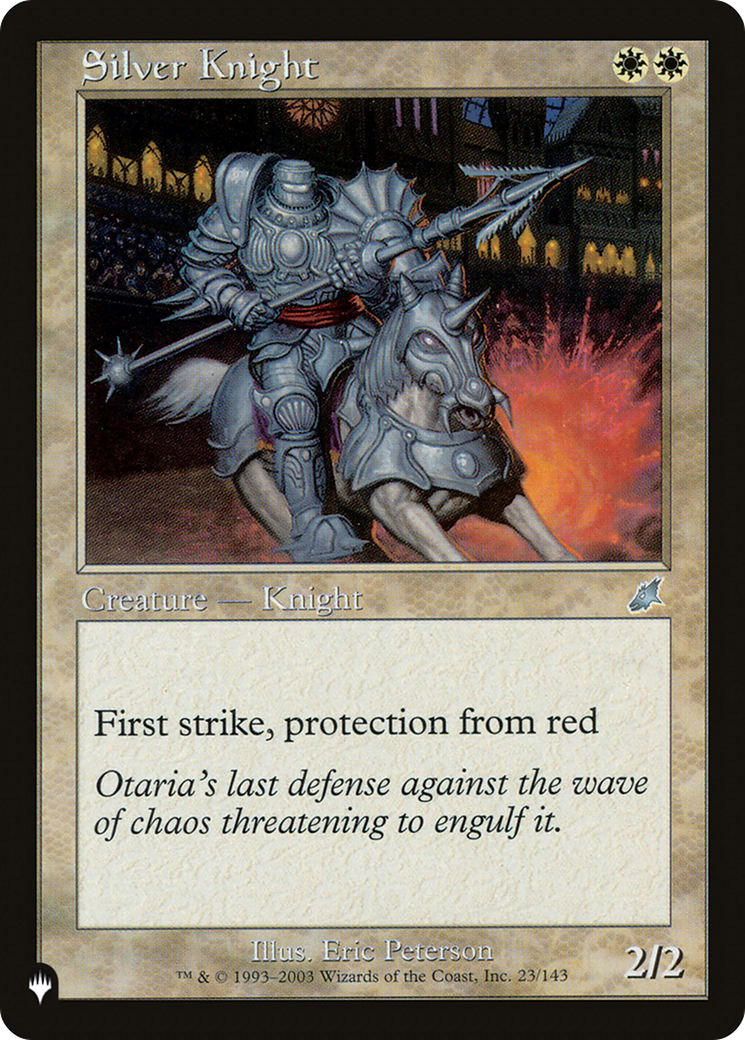 Silver Knight [The List Reprints] | I Want That Stuff Brandon