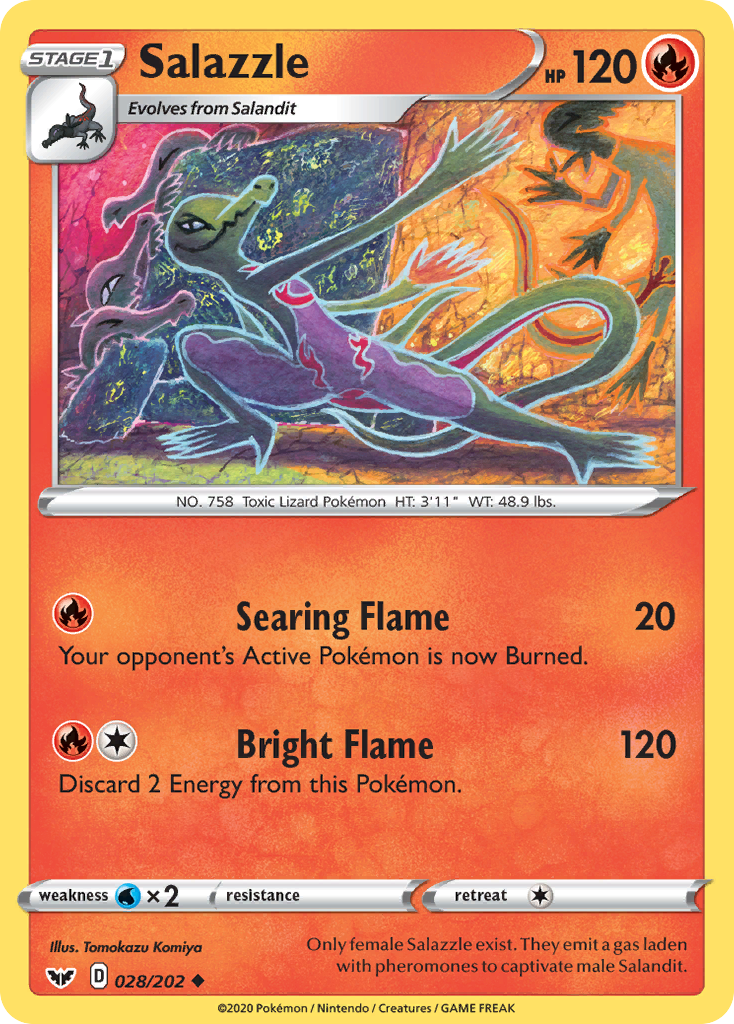 Salazzle (028/202) [Sword & Shield: Base Set] | I Want That Stuff Brandon