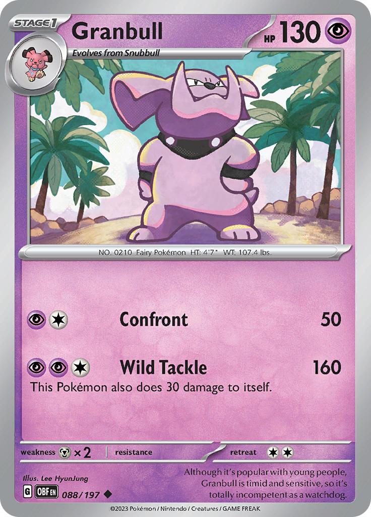 Granbull (088/197) [Scarlet & Violet: Obsidian Flames] | I Want That Stuff Brandon