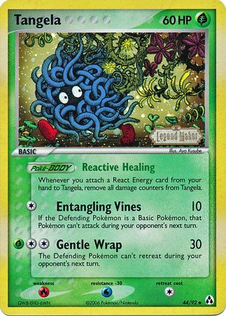Tangela (44/92) (Stamped) [EX: Legend Maker] | I Want That Stuff Brandon