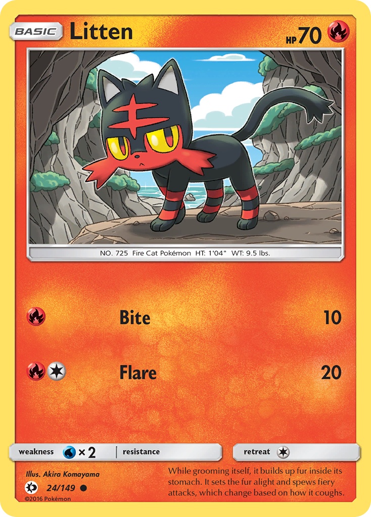 Litten (24/149) [Sun & Moon: Base Set] | I Want That Stuff Brandon