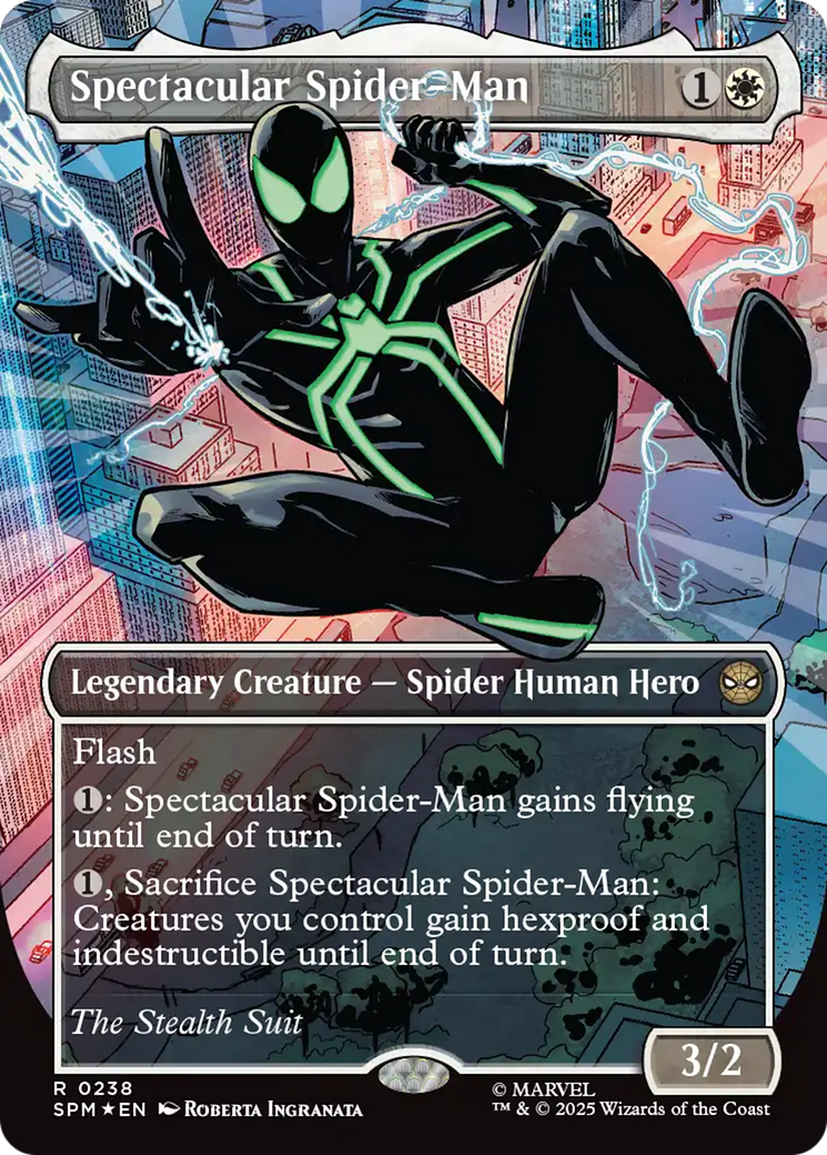 Spectacular Spider-Man (0238) (Borderless) (Textured Foil) [Marvel's Spider-Man] | I Want That Stuff Brandon