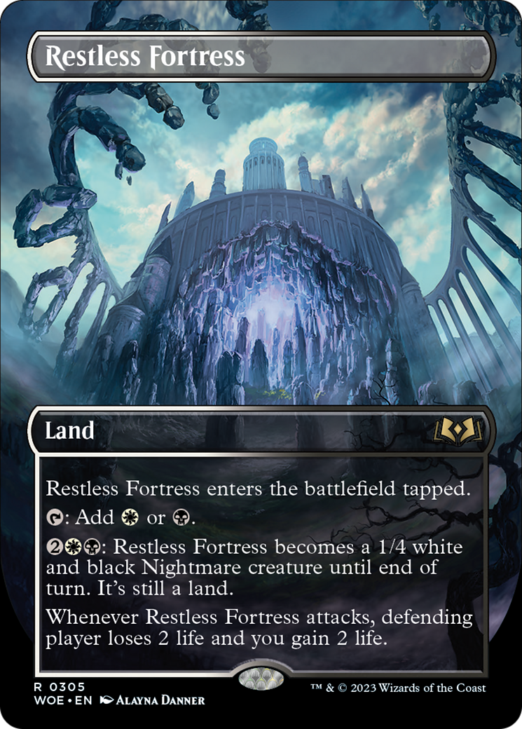 Restless Fortress (Borderless Alternate Art) [Wilds of Eldraine] | I Want That Stuff Brandon