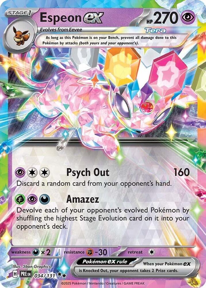 Espeon ex (034/131) [Scarlet & Violet: Prismatic Evolutions] | I Want That Stuff Brandon