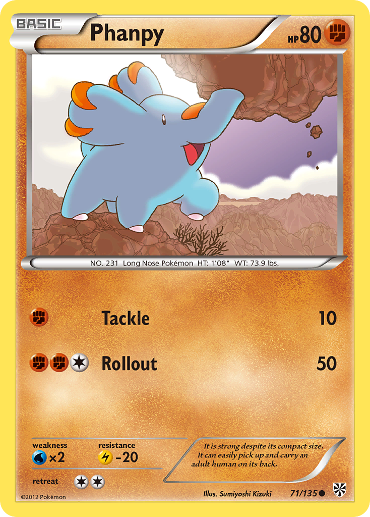 Phanpy (71/135) [Black & White: Plasma Storm] | I Want That Stuff Brandon