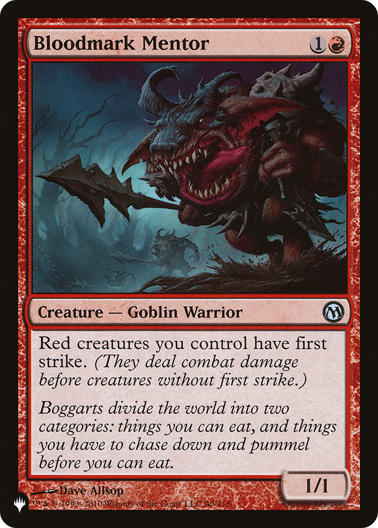 Bloodmark Mentor [The List Reprints] | I Want That Stuff Brandon