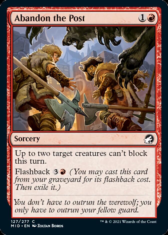 Abandon the Post [Innistrad: Midnight Hunt] | I Want That Stuff Brandon
