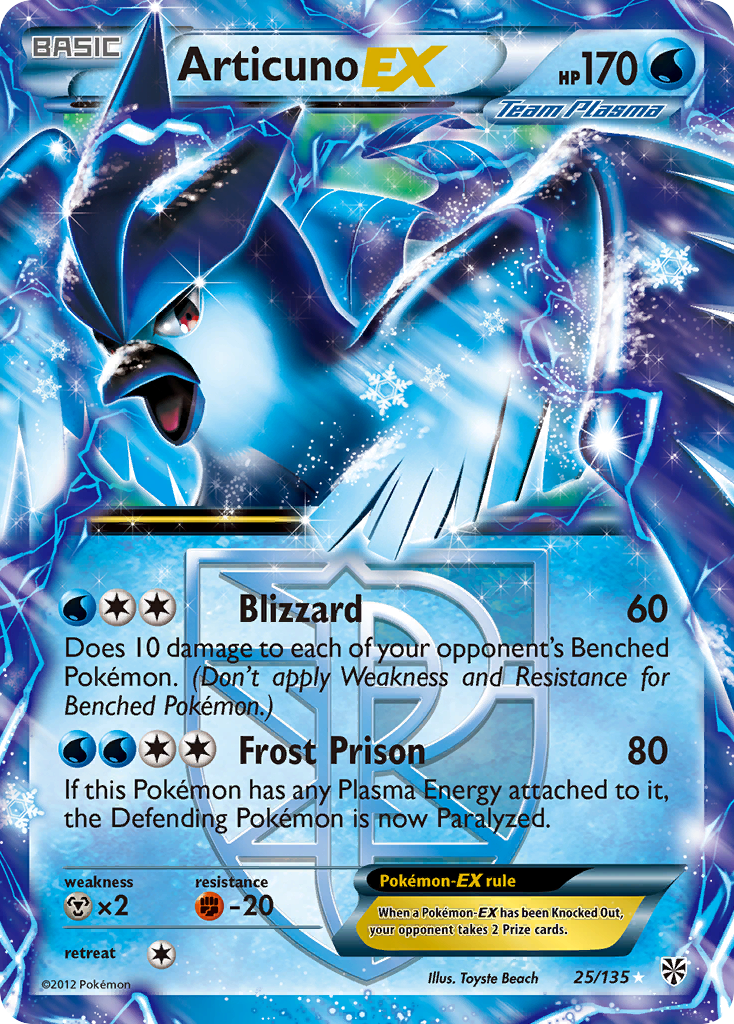 Articuno EX (25/135) [Black & White: Plasma Storm] | I Want That Stuff Brandon