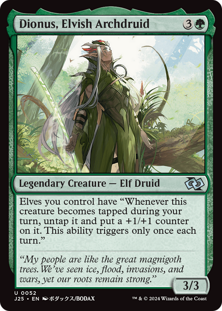 Dionus, Elvish Archdruid (Anime) [Foundations Jumpstart] | I Want That Stuff Brandon