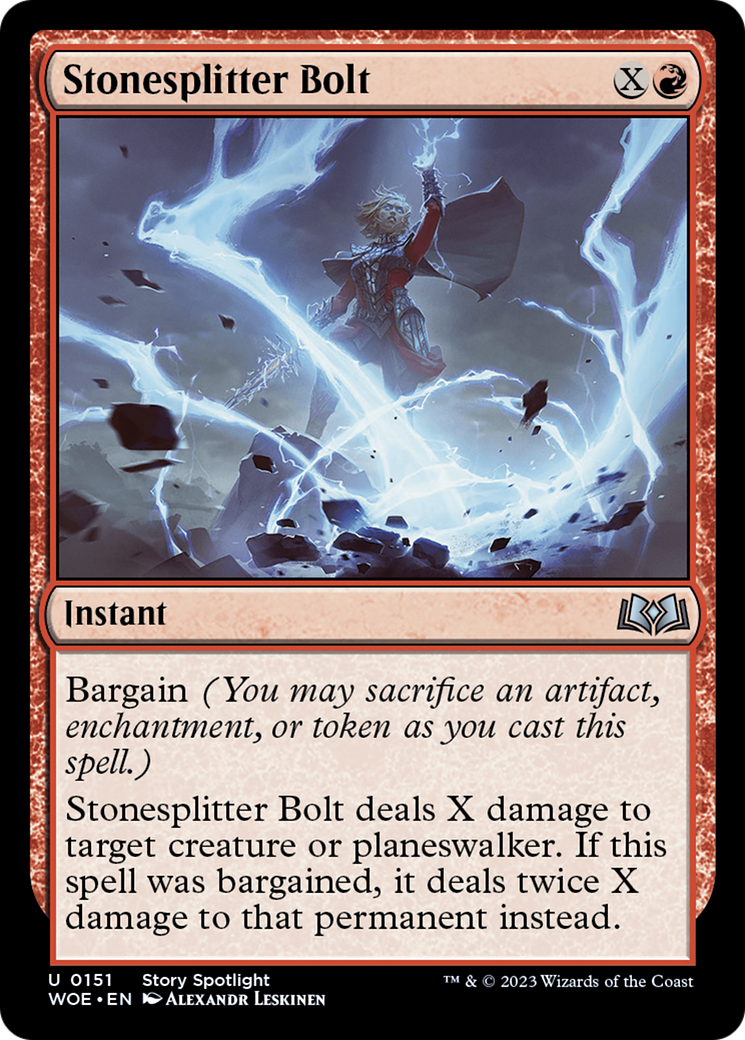 Stonesplitter Bolt [Wilds of Eldraine] | I Want That Stuff Brandon