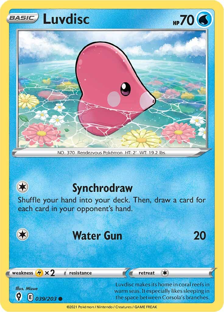 Luvdisc (039/203) [Sword & Shield: Evolving Skies] | I Want That Stuff Brandon