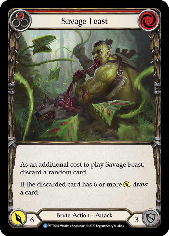 Savage Feast (Red) [U-WTR014] (Welcome to Rathe Unlimited)  Unlimited Rainbow Foil | I Want That Stuff Brandon