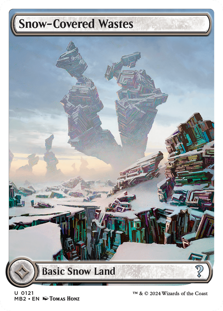 Snow-Covered Wastes (White Border) [Mystery Booster 2] | I Want That Stuff Brandon