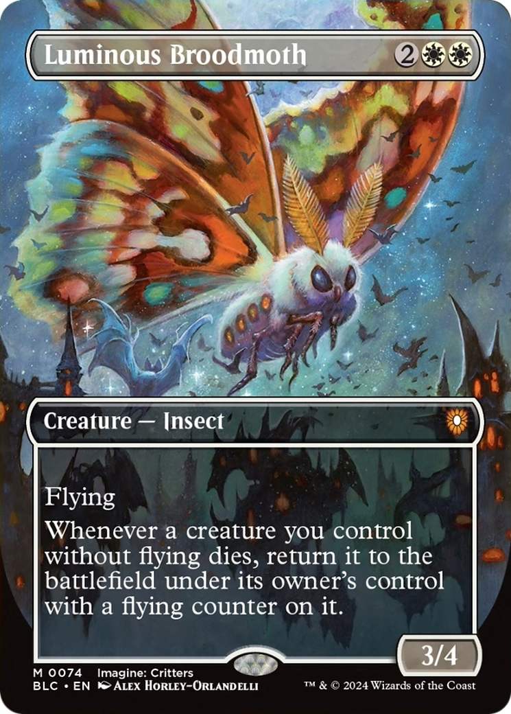 Luminous Broodmoth (Borderless) [Bloomburrow Commander] | I Want That Stuff Brandon