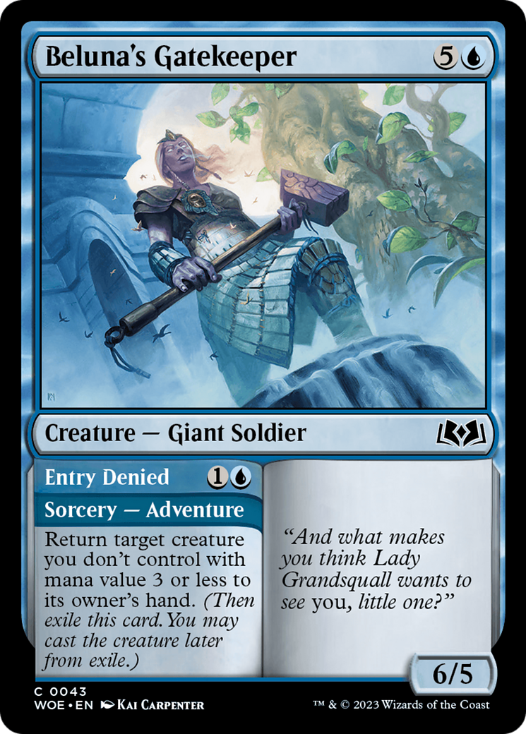 Beluna's Gatekeeper // Entry Denied [Wilds of Eldraine] | I Want That Stuff Brandon