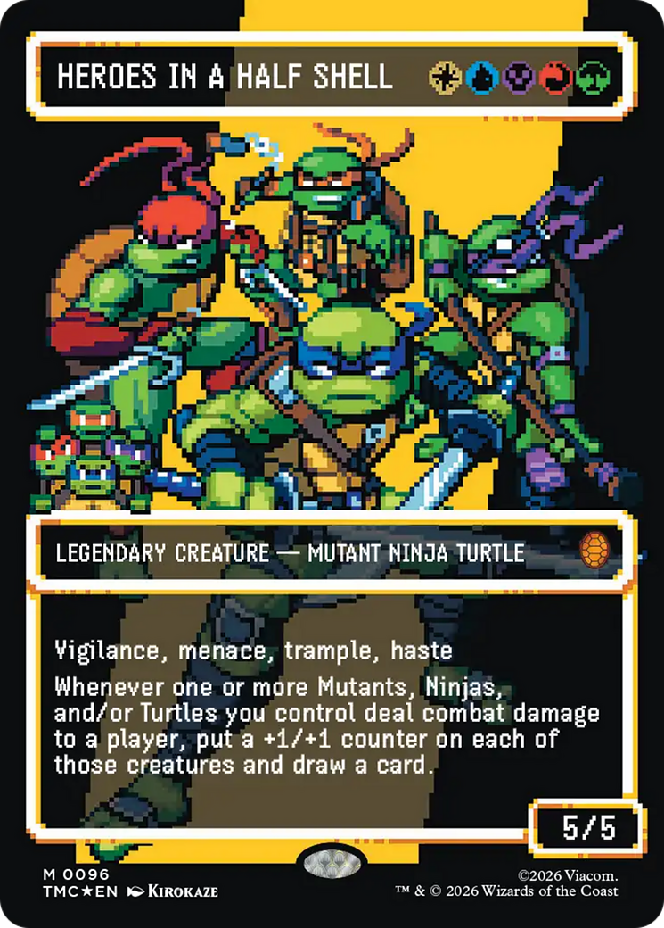 Heroes in a Half Shell (0096) (Borderless) (Surge Foil) [Teenage Mutant Ninja Turtles Commander] | I Want That Stuff Brandon