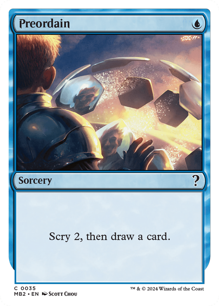 Preordain (White Border) [Mystery Booster 2] | I Want That Stuff Brandon