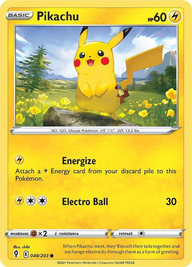 Pikachu (049/203) [Sword & Shield: Evolving Skies] | I Want That Stuff Brandon