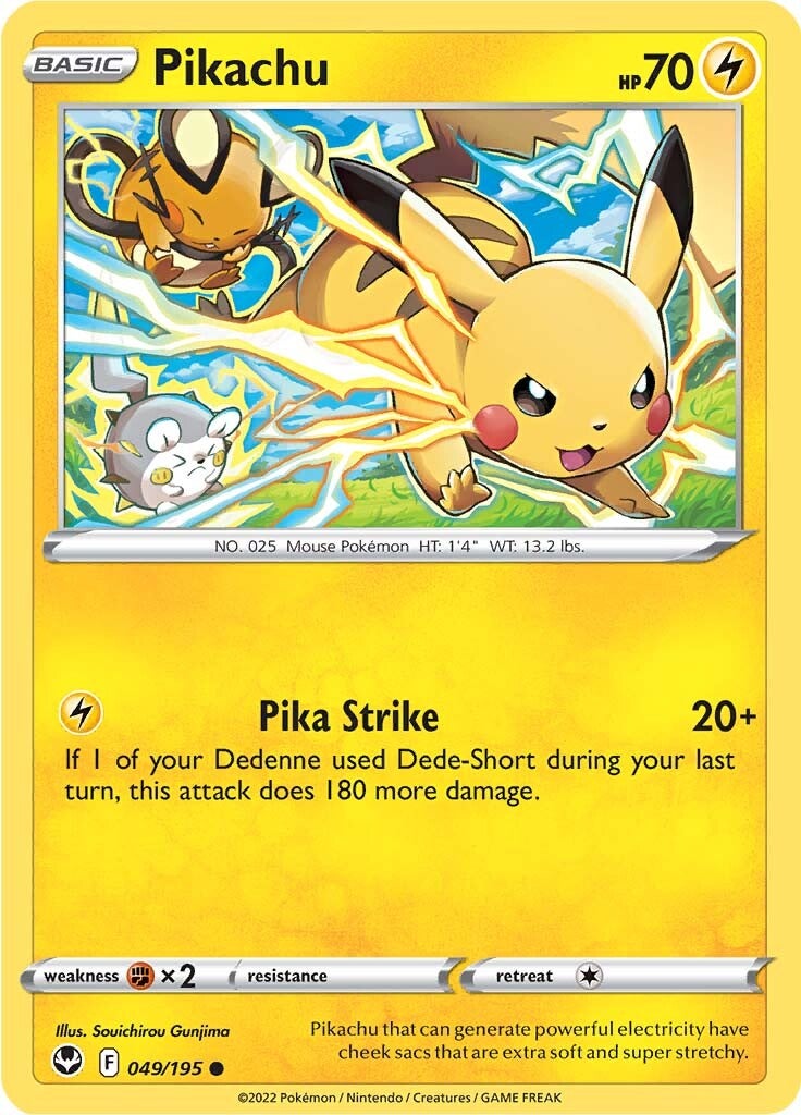 Pikachu (049/195) [Sword & Shield: Silver Tempest] | I Want That Stuff Brandon