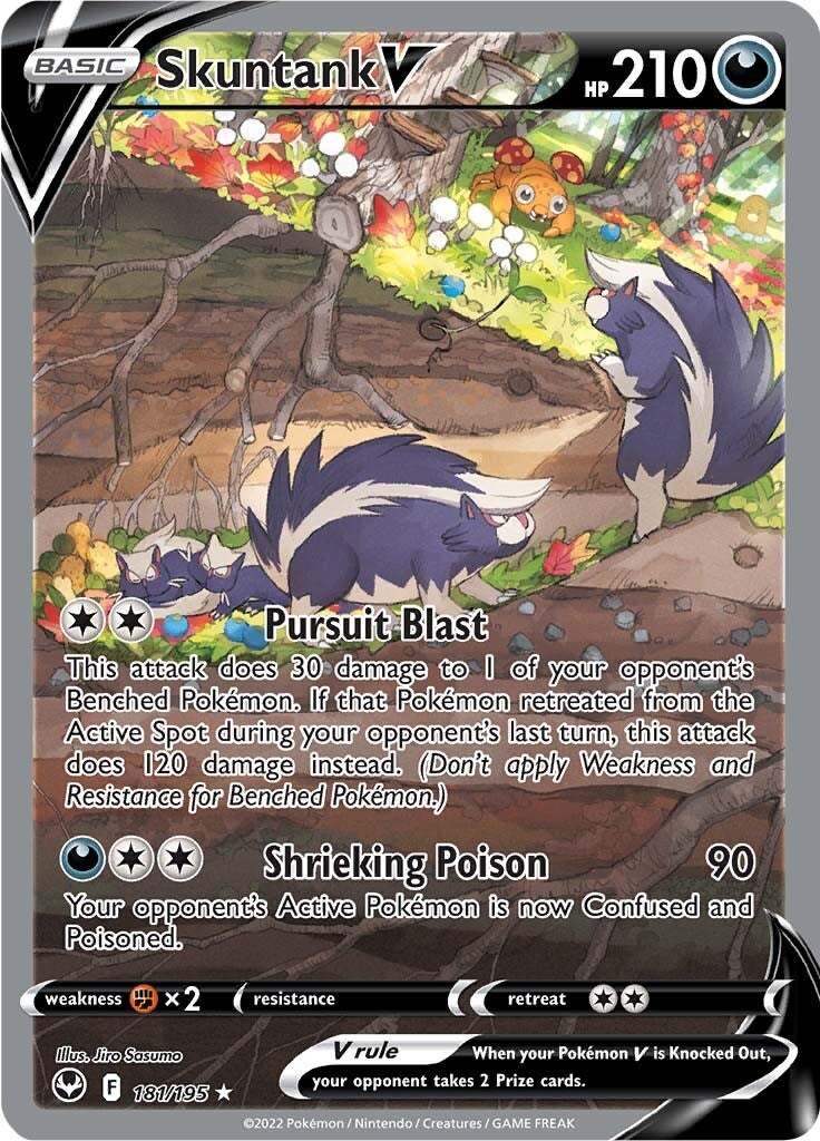 Skuntank V (181/195) [Sword & Shield: Silver Tempest] | I Want That Stuff Brandon