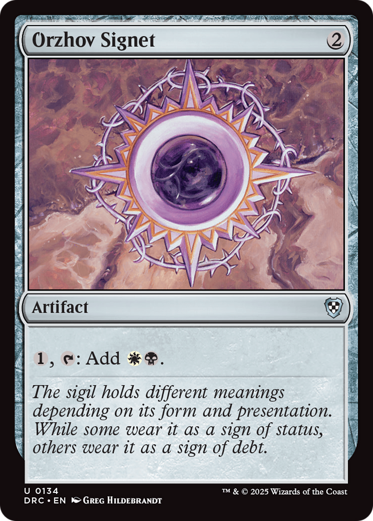 Orzhov Signet [Aetherdrift Commander] | I Want That Stuff Brandon