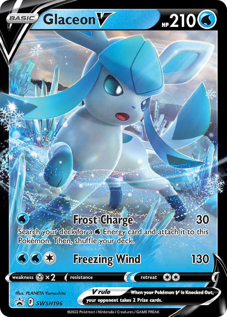 Glaceon V (SWSH196) [Sword & Shield: Black Star Promos] | I Want That Stuff Brandon